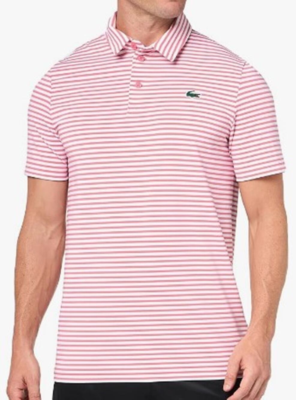 Lacoste Men's Short Sleeve Regular Fit Golf Polo, Alice/White, XXL